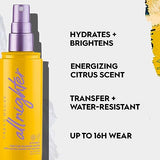 Urban Decay All Nighter Vitamin C Hydrating Makeup Setting Spray for Face (Travel Size), Transfer-Resistant, Waterproof, 16 HR Wear, Vitamin C & Cactus Flower Water, Illuminated Finish - 4 fl oz