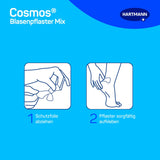 Cosmos blister plaster: The special plaster promotes the healing of blisters on feet, toes and fingers, mix of 3 sizes, 6 pieces