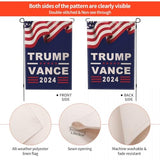 Trump Vance 2024 Garden Flag Sided Burlap 12x18 inch Trump Vance Take America Back Flags Yard Outdoor Decoration