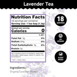 Buddha Teas - Organic Lavender Tea - Herbal Tea - For Health & Wellbeing - With Antioxidants & Minerals - Clean Ingredients - Caffeine Free - OU Kosher & Non-GMO - 18 Tea Bags (Pack of 1)