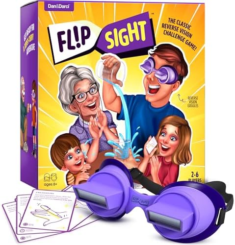 Upside Down Goggles Challenge FlipSight Family Game for Kids and Adults - Kid Games for Boys & Girls 8-12 - Gifts for 9 Year Old Boy - Fun Stuff - Funny Cool Family Night Party - Teen Toys for Kids
