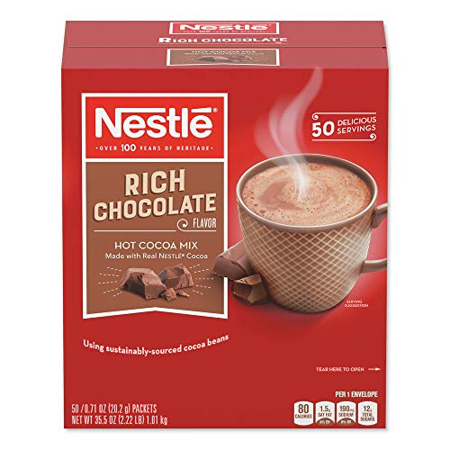 Nestle Rich Hot Cocoa Beverage Mix, 0.71 Ounce -- 300 per case.