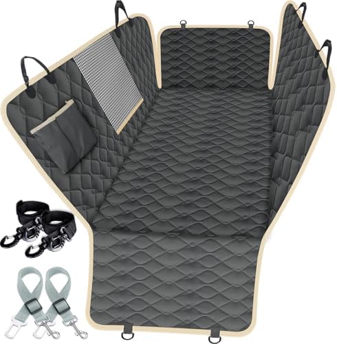 Lassie XL Truck Dog Seat Cover Back Seat, Dog Car Hammock for Large SUV and Trucks Compatible with F150 F250/Chevrolet Silverado/Ram Pickup/GMC Sierra/Toyota Tundra and Crew Cab