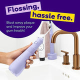 BURST Water Flosser – Electric Cordless Water Floss – 3 Modes, 80-Day Rechargeable Battery, Waterproof – Portable for Travel - Refillable Water Flosser Picks for Teeth Cleaning and Braces – Lavender