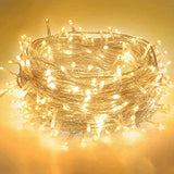 Extra-Long String Lights Outdoor/Indoor, 800 LED Upgraded Super Bright Christmas Lights, Waterproof 8 Modes Plug in Clear Wire Fairy Lights for Bedroom Party Wedding Garden Patio Tree(Warm White)