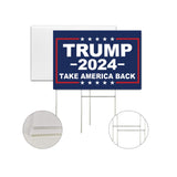 ROYALITA Trump 2024 Yard Sign with H-Stakes - Double Sided 18x12 Inch Trump Take America Back Signs, Placard Voted for Trump Lawn Signs Triggering Signs Rally Decoration Outdoor Lawn Yard Signs