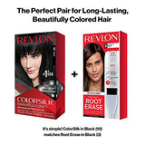 Revlon Permanent Hair Color, Permanent Hair Dye, Colorsilk with 100% Gray Coverage, Ammonia-Free, Keratin and Amino Acids, 11 Soft Black, 4.4 Oz (Pack of 3)