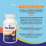 Vita Naina (120 SoftGels) | AREDS2 Eye Vitamins and Mineral Supplement (Zeaxanthin 2mg) | High Bioavailability and Bio-Absorption Formula | Easy on Your Digestive System | Easy to Swallow