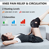 FIT KING Knee Massager with Heat, Knee Brace Wrap for Arthritis Pain Relief, Air Compression Massage Improves Circulation Around The Knee, 3 Modes and 3 Intensities, FSA HSA Approved