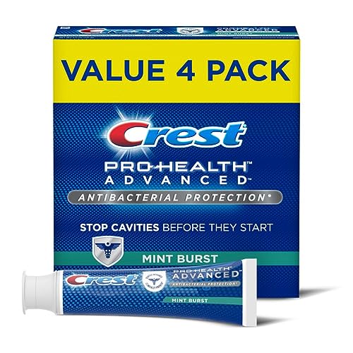 Crest Pro-Health Advanced Antibacterial Protection Toothpaste, Crest Toothpaste, Crest Pro Health Toothpaste - Pack of 4, 5 Oz Tubes