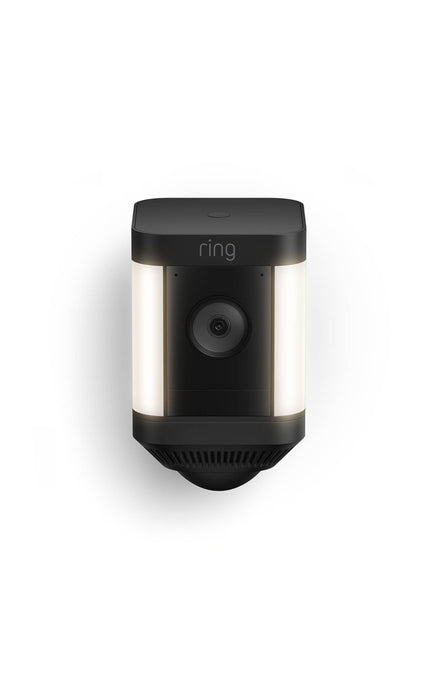 Ring Spotlight Cam Plus, Battery, Home or Business Security with HD video, Two-Way Talk, Color Night Vision, and Security Siren, Black