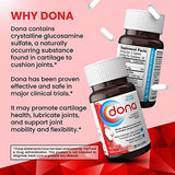 DONA Crystalline Glucosamine Sulfate, 750 Mg, Joint Supplement Pills for Knee Comfort & Joint Health Support, 750 Mg, 60 Count (3 Pack)