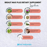 KIMI Naturals Breast Max Plus - Breast Enhancement Pills l Enhancer Supplement for Fast Growth and Bigger Bust l Enlargement Formula to Increase Firmness, Perkier, and Fuller Bob l 90 Capsules