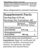 Dr. Fuhrman DHA+EPA Purity, Omega-3 Fatty Acids, Liquid Supplement with Dropper, Fresh Citrus Flavor, made from Lab-Grown Algae, Free of Contaminants, Vegan, 60 Servings