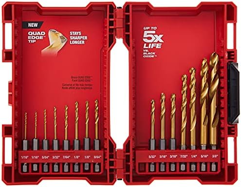 Milwaukee 48-89-4630 Kit TiN Shockwave (15-Piece Titanium)