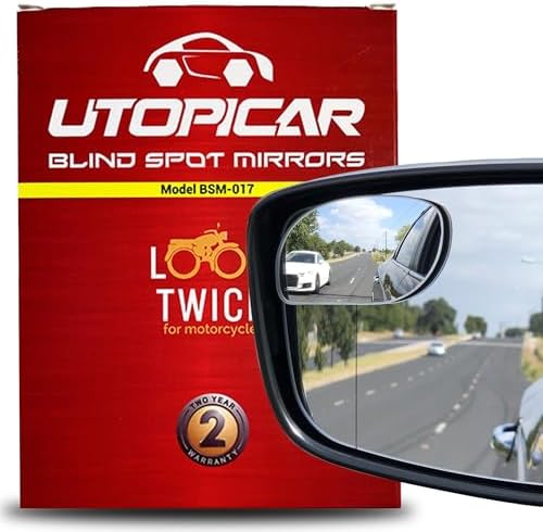 Blind Spot Convex Car Mirror - Rearview Accessories for Car Interior - Automotive Blindspot Mirrors for Larger Image and Improved Traffic Safety (2-Pack)