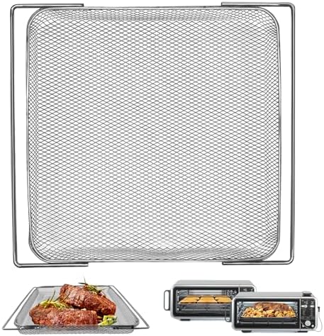 Air Fryer Basket for Ninja Foodi 13 in 1 SP351 SP301 SP201 Air Fry Countertop Toaster Oven, 13.5''×12.3'' Air Fryer Accessories Replacement Parts Wire Rack Grill Racks Tray