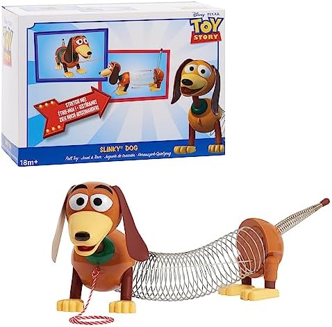 Disney•Pixar's Toy Story Slinky Dog Pull Toy, Walking Spring Toy for Boys and Girls, Kids Toys for Ages 18 Month by Just Play