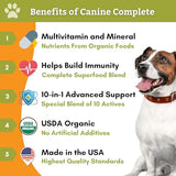 Wholistic Pet Organics Canine Complete: Organic Pumpkin Supplement for Dogs 1lb - Pumpkin Powder for Dogs - Fiber Supplement for Dogs - USDA Certified Organic - Supports Digestion, Heart & Gut Health