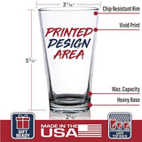 Patriots Cave Trump 2024 16 OZ Pint Glass | Gift Box Included | Will Not Fade & Made In USA & Dishwasher Safe | Patriotic Gift for Dad, Beer Gift for Husband, Maga Trump Merch