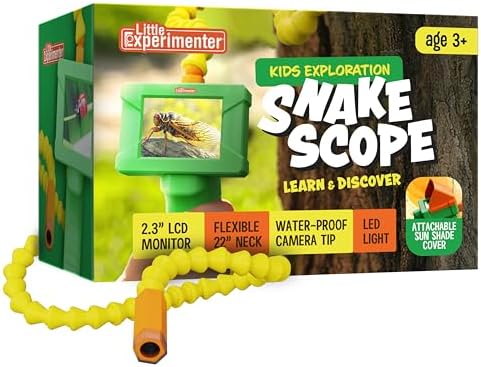 Borescope Snake Camera with Light for Kids, Unique, Educational STEM Toys, Easter Science Gifts for 5 Year Old Boy, Camping Nature Activities, Best Birthday Gift for Boys & Girls Ages 4 5 6 Years Old