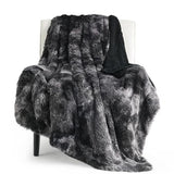 Bedsure Soft Tie Dye Black Throw Blanket for Couch, Fluffy Fuzzy Blankets & Throws for Bed, Sofa, Cozy Plush Sherpa Fleece Faux Fur Blanket, Thick Warm Christmas Blanket Gifts for Women, Men, 50x60