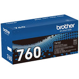 Brother Genuine TN760 High Yield Black Toner Cartridge, (for use with MFC-L2710DW MFC-L2750DW HL-L2350DW HL-L2370DW HL-L2395DW HL-L2390DW DCP-L2550DW Printers)