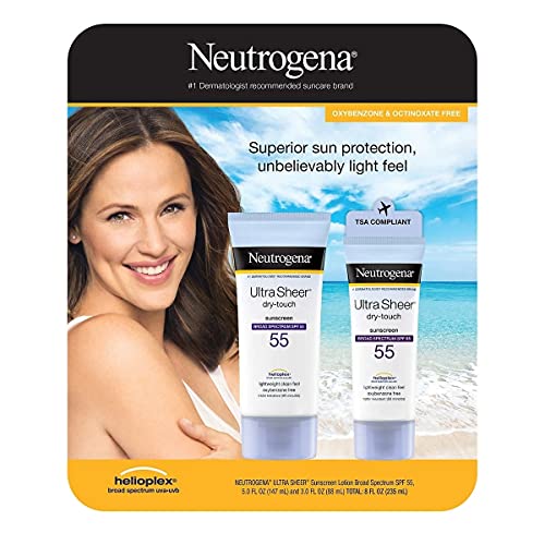 Neutrogena Ultra Sheer Spf 55 Sunscreen Light Weight Clean Feel 5.0 Fl Oz +3.0 Fl Oz Net Wt 8 Fl Oz,, ()