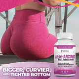 Forever Feminine Premium Butt Enhancement Pills - Booty Enlargement Pills - Shape, Lift and Firm - Butt Enhancer Glute Growth Supplement - Bigger Butt Without Gains - 60 ct