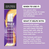 John Frieda Anti Frizz, Frizz Ease Extra Strength Hair Serum with Argan Oil, Anti-Humidity Spray for Hair, Nourishing Treatment for Thick, Coarse Hair, 1.69 Oz