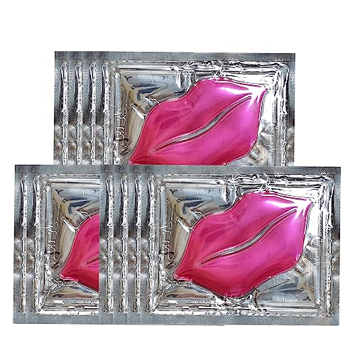 30 PCS Lip Mask Collagen Lip Masks Sheet for Dry Lips, Gel Lip Mask Pack for Remove Dead Skin, Moisturizes and Lightens Lip Lines, Pink