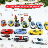 Advent Calendar 2024,Cars 24 Days Christmas Countdown Toys Set, 8 Holiday-Themed Cars And Accessories with Playmat, Gift & Toys for Kids 3 Years Old & Older