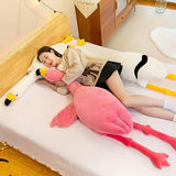 XQEYNT 63" Flamingo Stuffed Animal Plush Pillow Giant Stuffed Animal Plush Doll Pink Flamingo Plush Toys for Kids Birthday Christmas Decoration Gifts（Pink）