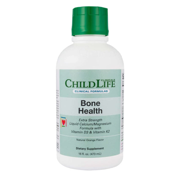 CHILDLIFE Essentials Clinicals Bone Health, Kids Vitamins - Vitamin D, Magnesium, Vitamin K2, All-Natural, Gluten-Free, Supports Healthy Bone Growth, Calcium Supplement, Orange Flavor, 16 Fl Oz