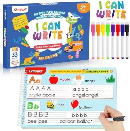 Preschool Learning Activities Kindergarten Books - Learning Educational Toys Tracing Books, Writing Practice for Kids Age 3-5, Easter Basket Stuffers Birthday Gifts Travel Toys for Kids