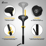 EASACE Telescopic Back Scratcher with Long Handle 21.5 Inch Adjustable Backscratchers Telescoping for Women Men Pregnant Extendable Head Body Scratcher Retractable Over-Sized Bristled Scratcher（Black）