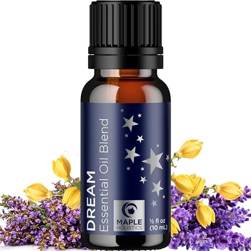 Sleep Essential Oil Blend for Diffuser - Dream Essential Oil for Diffusers Aromatherapy and Wellness with Ylang-Ylang Clary Sage Roman Chamomile and Lavender Essential Oil for Nighttime Support 10mL