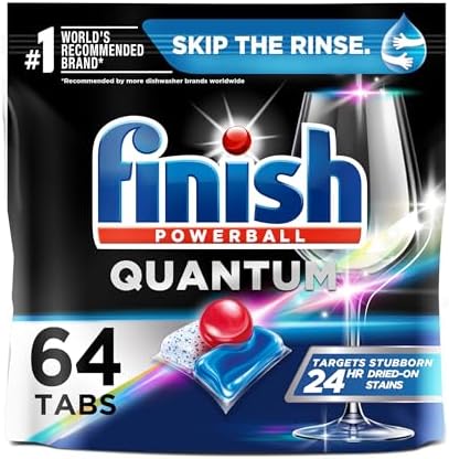 Finish - Quantum - 64ct - Dishwasher Detergent - Powerball - Ultimate Clean & Shine - Dishwashing Tablets - Dish Tabs (Pack of 3)