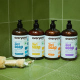 Everyone 3-in-1 Soap, Body Wash, Bubble Bath, Shampoo, 32 Ounce (Pack of 2), Vanilla and Lavender, Coconut Cleanser with Plant Extracts and Pure Essential Oils