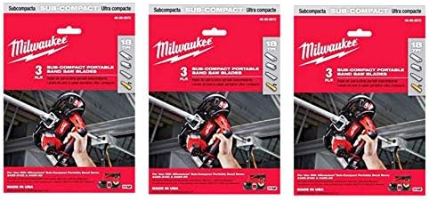 Milwaukee 48-39-0572 Sub-Compact Portable Band Saw Blades, 27-Inch 18TPI, 3 Blades per Pack, 3 Pack (9 Blades Total)