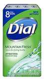 Dial Antibacterial Bar Soap, Refresh & Renew, Mountain Fresh, 4 oz, 8 Bars