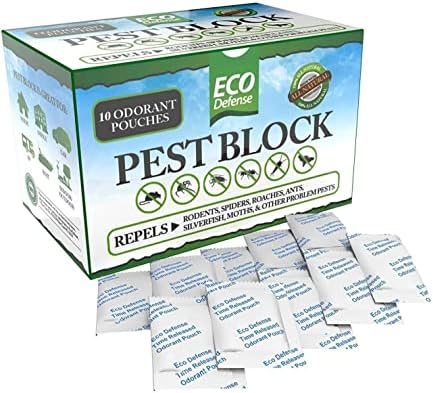Eco Defense Pest Control Pouches - All Natural - Repels Rodents, Silverfish, Spiders, Roaches, Ants, Moths, Squirrels, & Other Pests