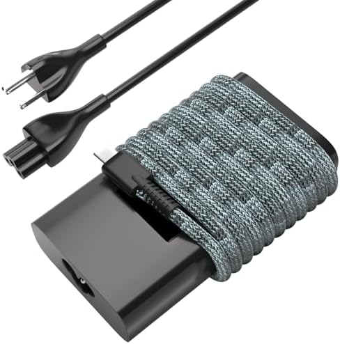 New Slim 65W HP Laptop Charger USB C Chromebook Charger for HP Spectre X360 14 2 in 1,Elitebook x360, Pavilion Envy Elite x2 Fast Charging Type C Travel Portable, Safety and Durable