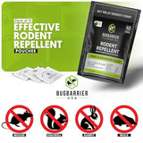 BugBarrier's Extra-Strength Mouse Repellent Pouches, USDA 99% Biobased, Peppermint & Rosemary Oils Repel Mice Nesting & Freshen Air in Car, RV, Boat, Garage, Shed, Cabin Made in The USA (Pack of 10)