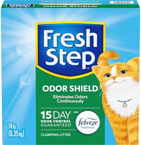 Fresh Step Clumping Cat Litter, Odor Shield With Febreze, 14 lbs