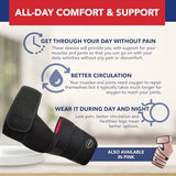 Doctor Developed Strengthening & Stabilizing Hip Brace for Men & Women - Hip Brace for Sciatica Pain Relief - Compression Wrap for Hip Pain - Hip Support Brace - Thigh Supports With Medical Handbook (S/M, Black)