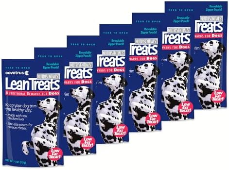 Nutrisential Lean Treats for Dogs - Soft Dog Treats for Small & Medium Dogs - Nutritional Low Fat Bite Size K9 Treats - Chicken Flavor - 6 Pack - 4oz