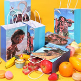 Saenkoe 24pcs Moana Party Favor Gift Bags Moana Party Supplies Candy Treat Gift Bags with Handles for Birthday Party Decorate