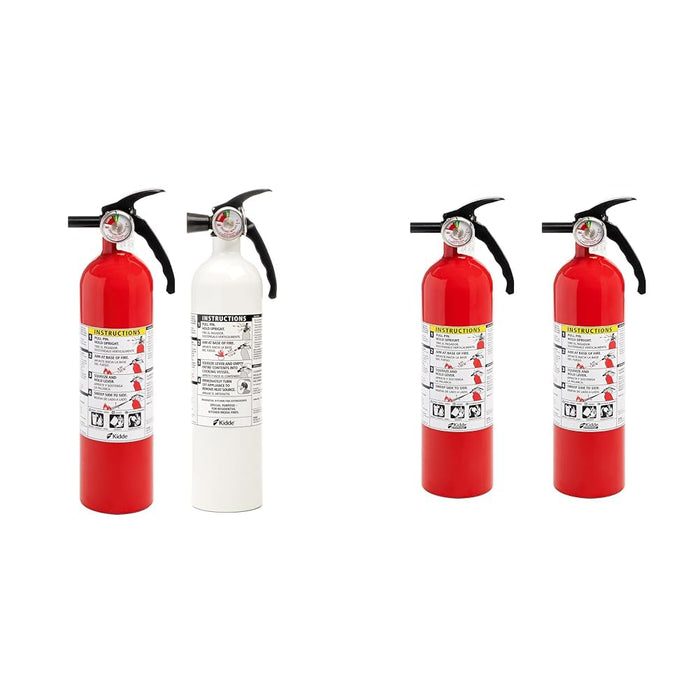 Kidde Kitchen Fire Extinguishers for Home & Office Use, 2 Pack & Fire Extinguisher for Home, 1-A:10-B:C, Dry Chemical Extinguisher, Red, Mounting Bracket Included, 2 Pack