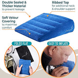 Circa Air Inflatable Wedge Pillow for Travel - Lightweight & Portable. Travel Wedge Pillow for Sleeping, Acid Reflux, Gerd, Snoring. for Back, Leg Elevation & Knee Support. Bed Wedge Pillow